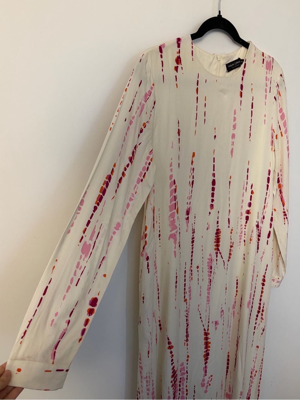 Maya Place Pink Tie Dye Long sleeve Maxi Dress   - Small - Picture 6 of 15